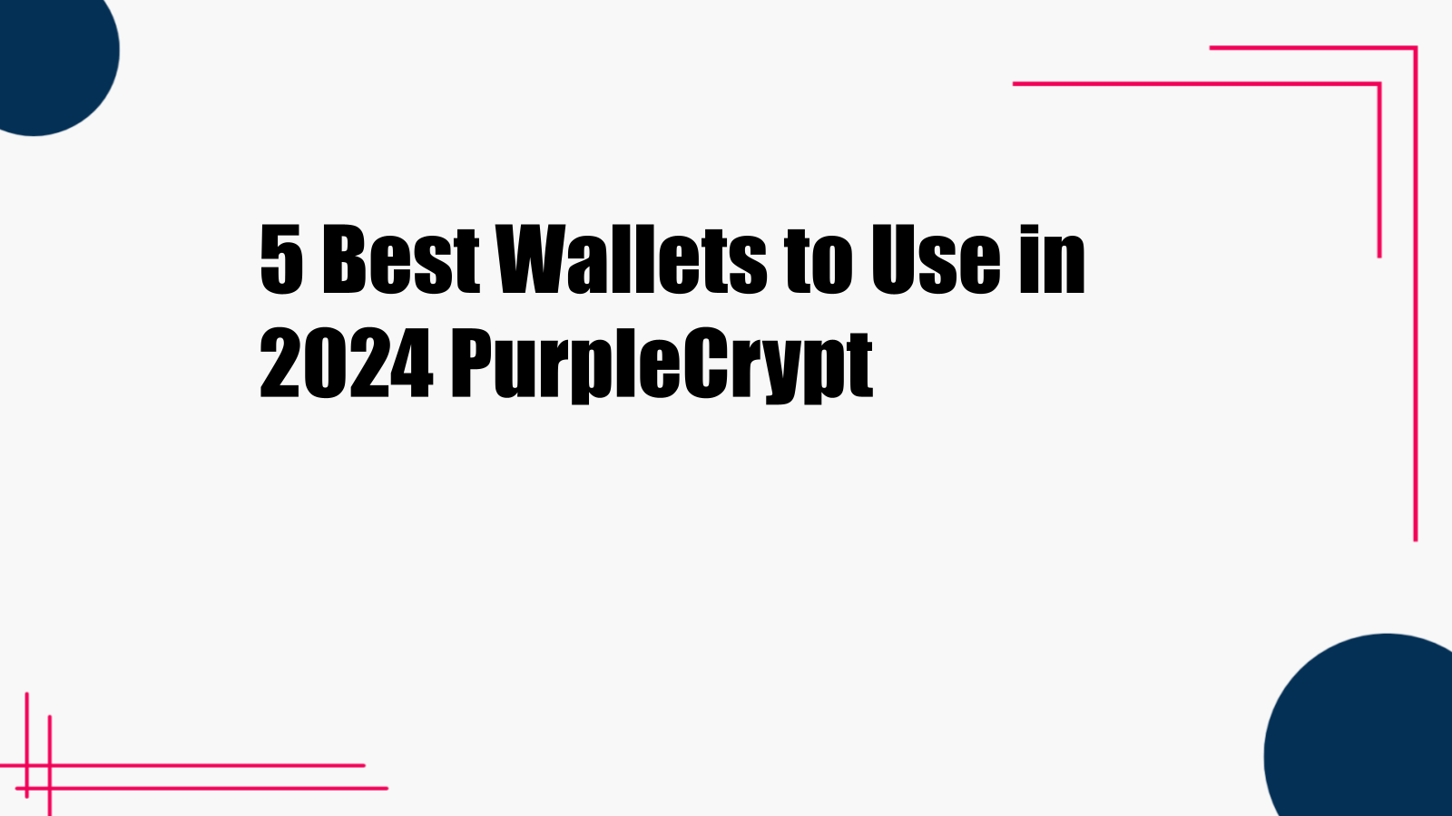 5 best wallets to use in 2024 purplecrypt